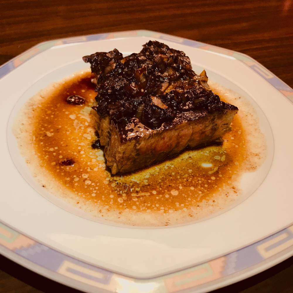 Steak with Shallot Pan Sauce